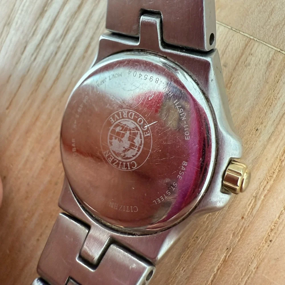 Citizen eco-drive ladies round two tone dress watch